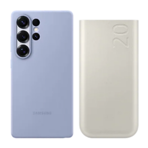삼성전자 갤럭시S25 울트라 실리콘 케이스+PD 45W 배터리팩 20000mAh