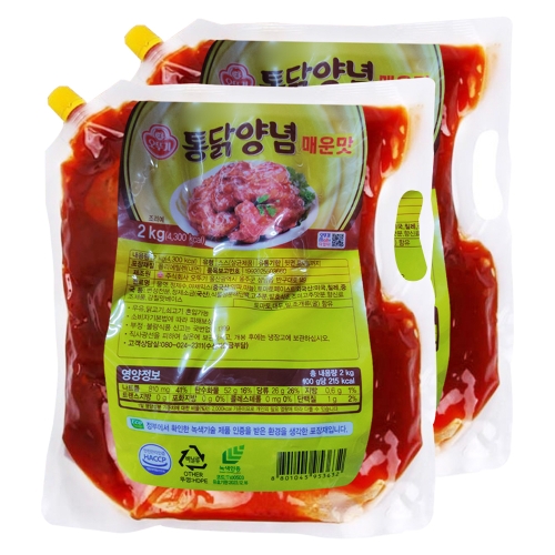 오쉐프 통닭양념 매운맛 2kg (2개)_이미지