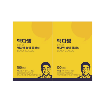 더본코리아 빽다방 블랙 클래식 100개입 (2개)_이미지