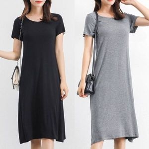 라운드넥 반팔 원피스 3컬러 DS LKO520 W720B35
