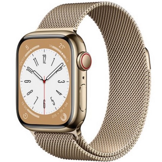 APPLE 워치 시리즈8 41mm Cellular 골드 스테인리스 스틸 (밀레니즈루프)