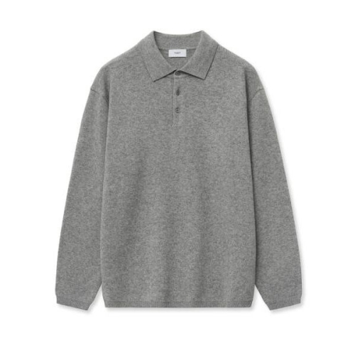 TNGT 국내판 니트 Essential Polo Knit Top Grey TNSW5F110G2 536778_이미지