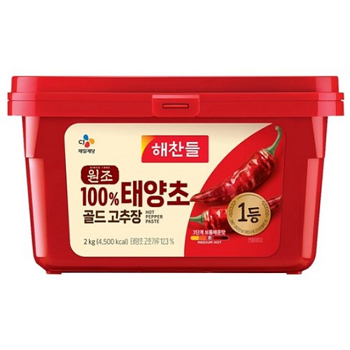 해찬들 태양초 골드 고추장 2kg (1개)_이미지