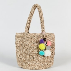 천연 린넨 라탄 숄더백-L/BEIGE 2B139S