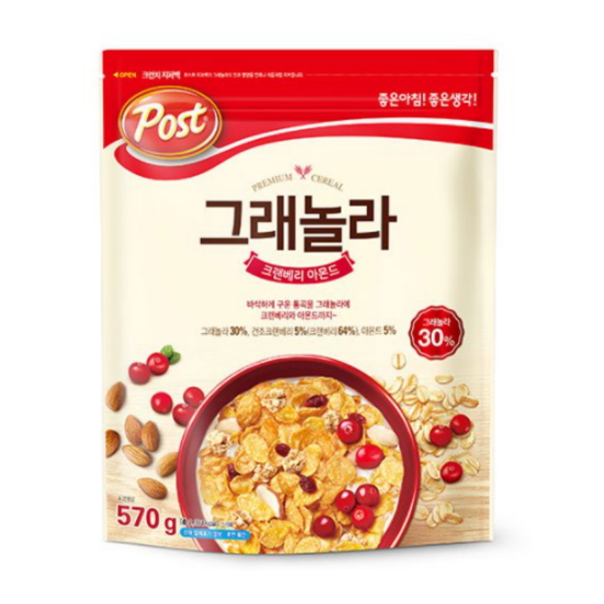 동서식품 포스트 그래놀라 크랜베리 아몬드 570g (3개)