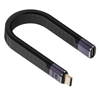리버네트워크 NEXI 썬더볼트4 40Gbps PD PPS C to C타입 240W 연장<b>케이블</b> NX-<b>USB</b>4FPC-015