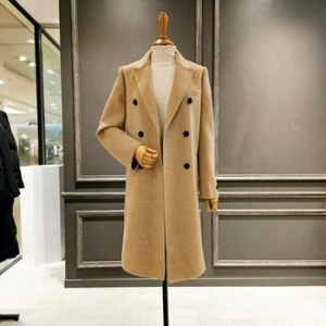 A4AWLC330 더블 버튼 모직 하프 코트