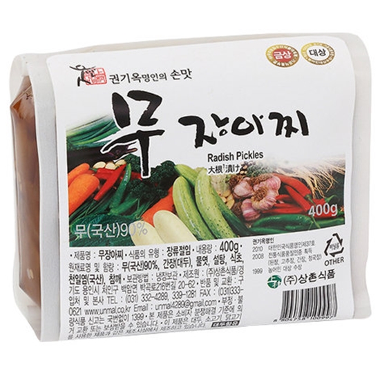 상촌식품 권기옥명인 무장아찌 400g이미지입니다. 누르면 해당 게시물로 새창이동합니다.
