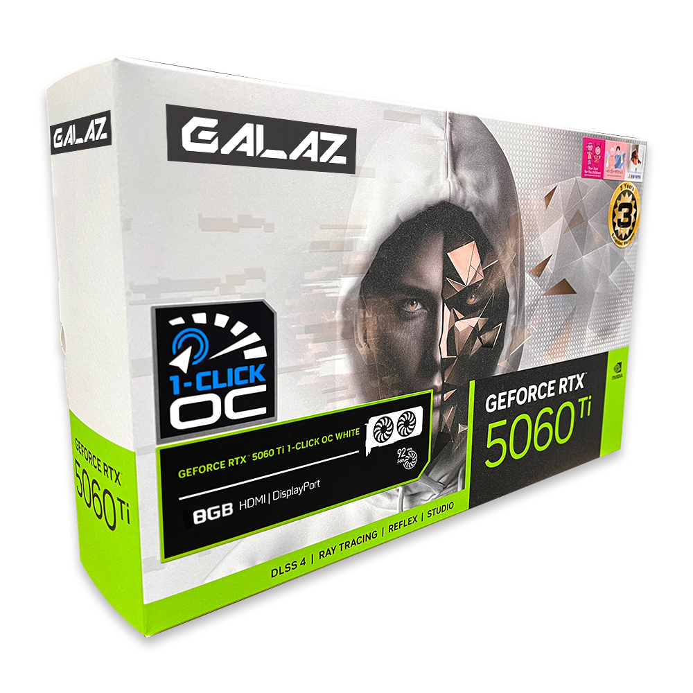 갤럭시 GALAZ 지포스 RTX 5060 Ti WHITE OC D7 8GB_이미지