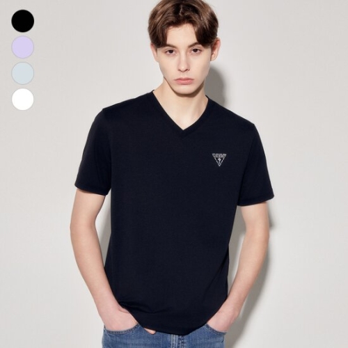 남성 에어로쿨 미니삼각 브이넥 반팔티셔츠_MP2K9490