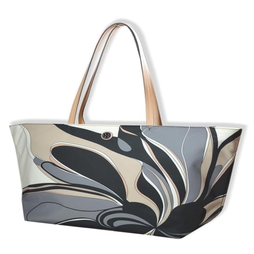 토리버치 여성용 170266 프린트 엘라 라지 나일론 토트백 블랙 트위스티 플로럴 O/S_이미지