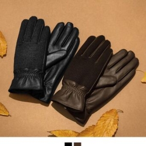 걸스나인 양가죽 체크 가죽장갑 투톤 여성 XLE443493