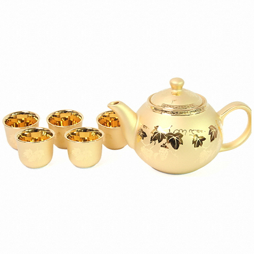 박씨상방 명품 순금도금 도자기 주기세트_이미지