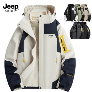  JEEP SPIRIT 남녀공용 3in1 바람막이+후리스 내피세트 아웃도어 방수점퍼 바람막이 후드집업 JW553-1