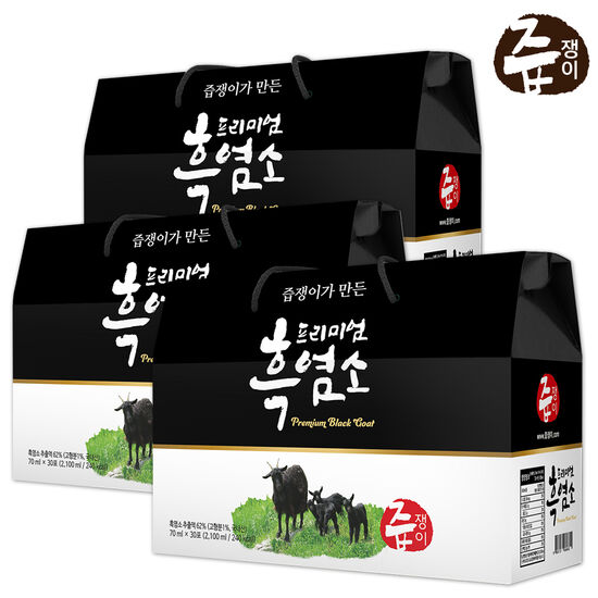 즙쟁이 프리미엄 흑염소 70ml 30포 (3개)_이미지