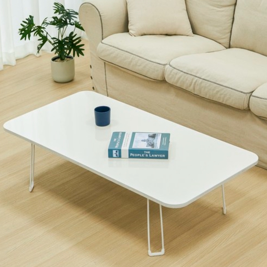 쿠팡 코멧 홈 E0 LPM 심플 라운드 접이식 사각 테이블 (120x60cm)