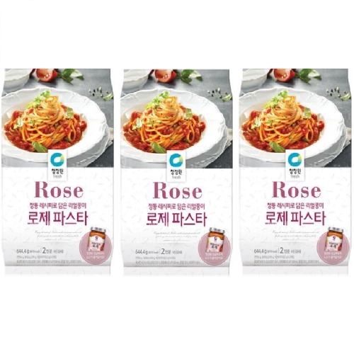 대상 청정원 크림 로제 파스타 644.4g 2인분 3개