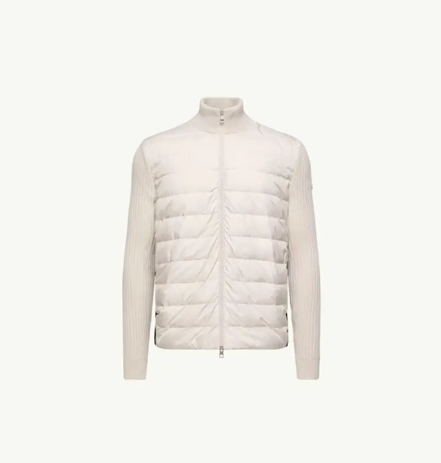 몽클레르 국내A/S가능 남성 패딩 울 집업 가디건 화이트 L10919B00003