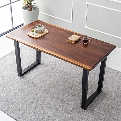 지베스 브루클린2 장미목 원목 우드슬랩 식탁 1350 (의자별도)_이미지