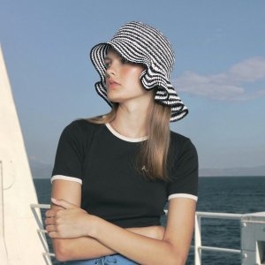 SOSALT블랑 테티스 러플 햇 144B113004