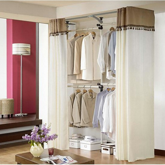 프라임행거 4단 드레스룸 행거 (브라운레이스)_이미지