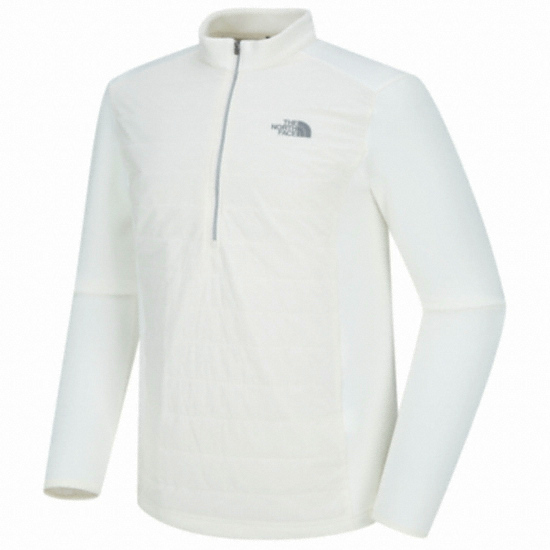 노스페이스 멀티 하이브리드 긴팔 짚 티 (NT7LI52D, 화이트)_이미지