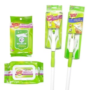 <b>3M</b> 스카치브라이트 <b>막대</b> <b>걸레</b> 마대 밀대 부직포 대형 밀대 + 청소포 11매