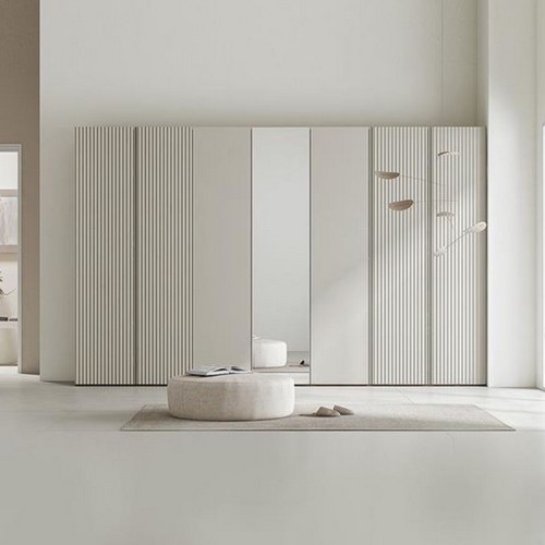 한샘 아트월 거울 대칭형 수납형 옷장세트 3000_이미지