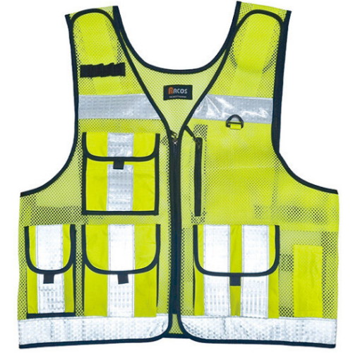 라코스 경찰형 백색반사띠 망사조끼 RC-810_이미지