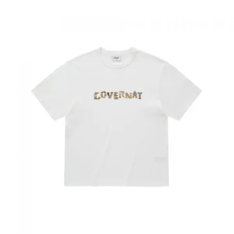 커버낫 COVERNAT 젠가 로고 그래픽 티셔츠 화이트 CO2603ST01WH 501893_이미지