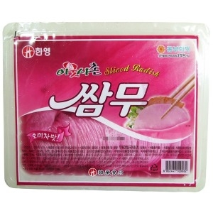 한영식품 이웃사촌 쌈무 무쌈 오미자맛 2.7Kg 4개_이미지