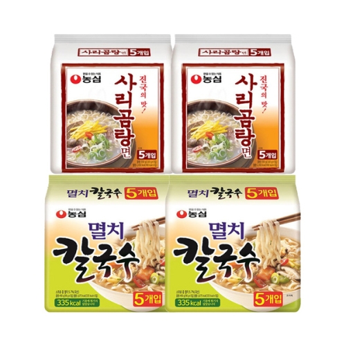 농심 멸치 칼국수 98g x 10개 + 신라면 120g x 10개_이미지