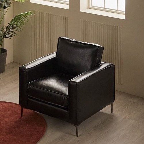 파로마 멜로디 가죽 소파 1인용 (스툴포함)_이미지