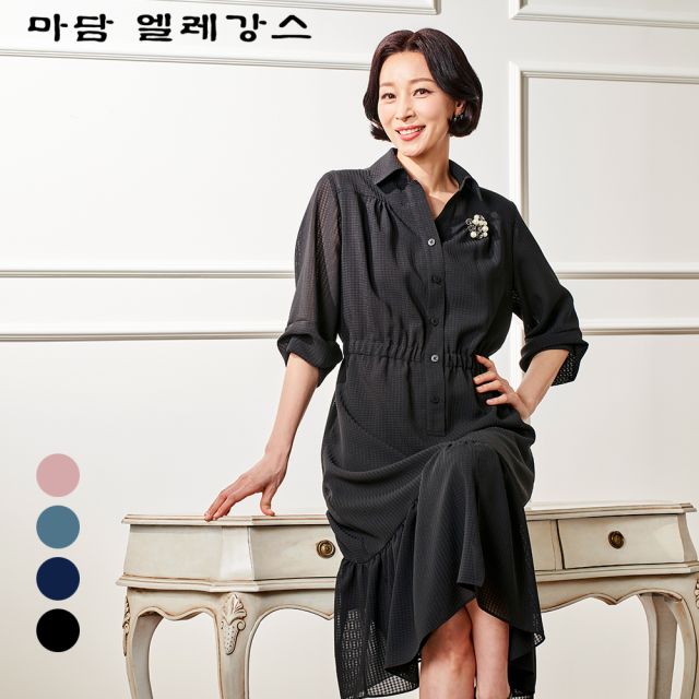엘레나 시어서커 원피스 K231OP01
