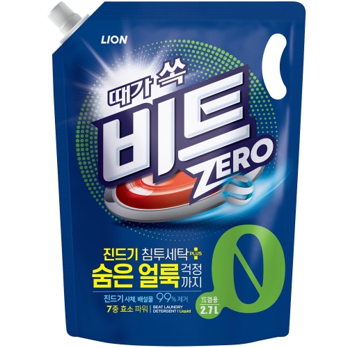 비트 제로 액체세제 2.7L 일반드럼겸용 4개