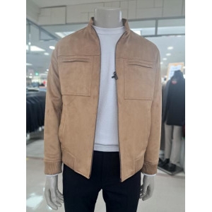 바쏘옴므 카멜비건레더 블루종점퍼 WSZ5UA25ACM