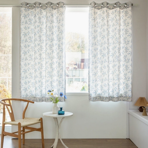 까르데코 크리미 플라워 창문 암막커튼