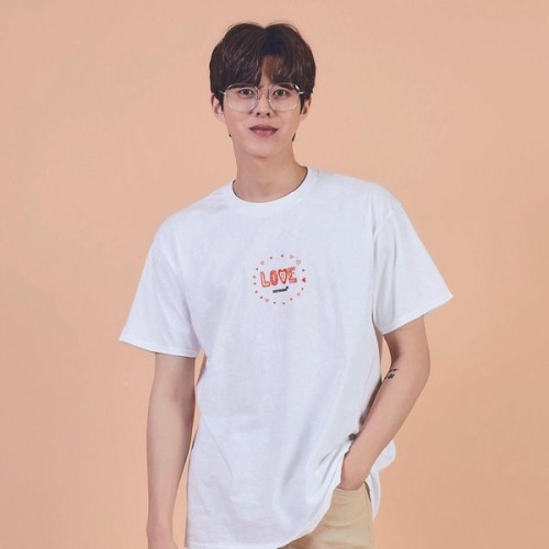 키밍 밸런타인데이 LOVE 그래픽 캐쥬얼 반팔티 W7E2CCB_이미지