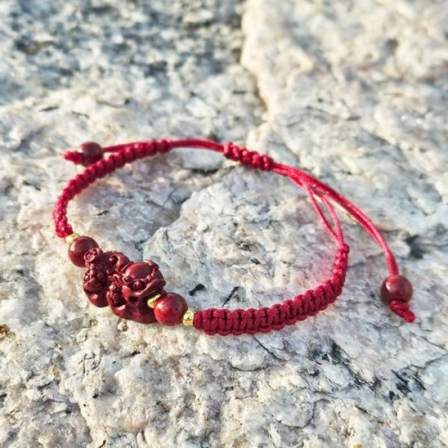 셀러허브 경면주사 비휴 매듭 끈 재물운 액막이 패션 팔찌 S33476140