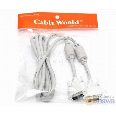 CableWorld DVI-D 싱글링크 (M/M) 케이블 (1.8m)