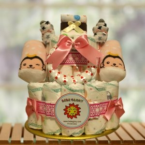 하우투 스카이베베 기저귀케익2단 완성품이미지입니다. 누르면 해당 게시물로 새창이동합니다.