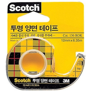 3M 스카치 투명 양면 테이프 12mm x 6.35m