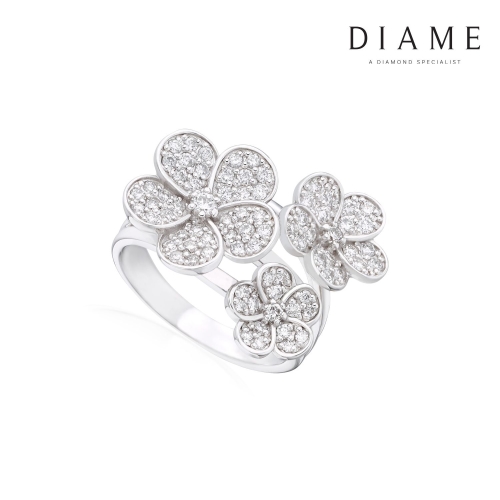 아미 다이 로맨틱가든 러브플라워 18K골드 랩그로운 다이아몬드 반지 FGDR1366WLAB