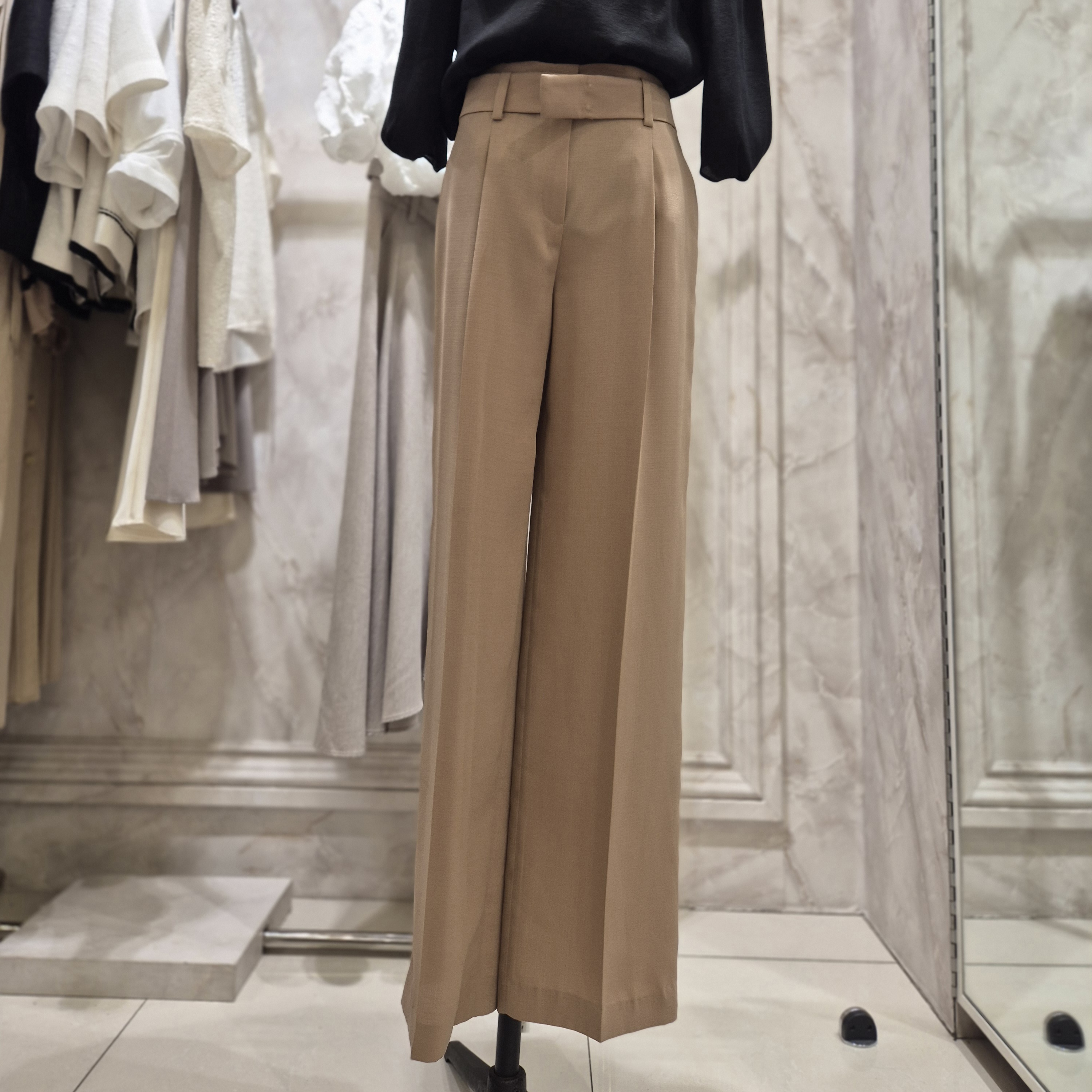 리안뉴욕 뉴코아인천아울렛 하이웨스트 원턱 와이드팬츠ROGWPT070_이미지