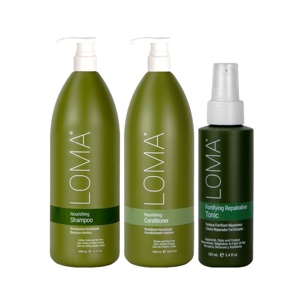 LOMA 너리싱 샴푸 1000ml+컨디셔너 1000ml+포티파잉 리페어 토닉 100ml 3종세트