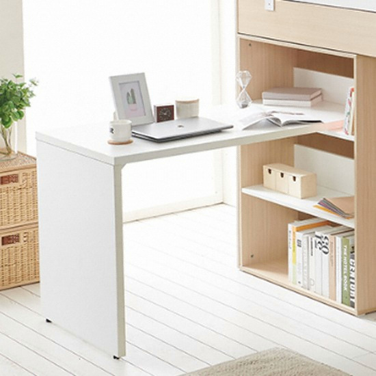 더끌림퍼니처 스토리쥬4 수납 책상형 벙커침대 SS (매트별도)_이미지