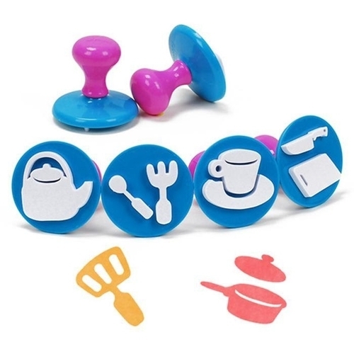 키즈맘아트 도장놀이 라인 스탬프 6종세트 소꿉놀이 47332191