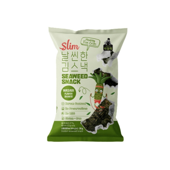 한백식품 김연구가박향희 날씬한 김스낵 와사비맛 30g (17개)_이미지