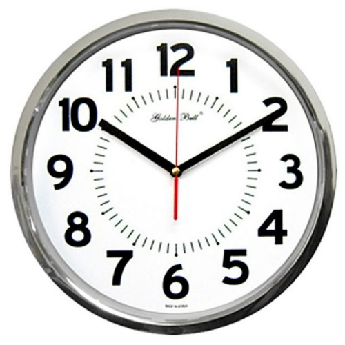 무소음 크롬도금 오피스형 벽시계 (GB4245)