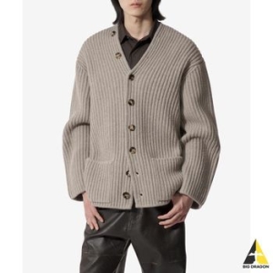  보테가베네타 영국식 울 및 캐시미어 리브 가디건 베이지 791688V4AQ09700